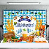 Blau Weiß Weizen Oktoberfest Bier Party Hintergrund